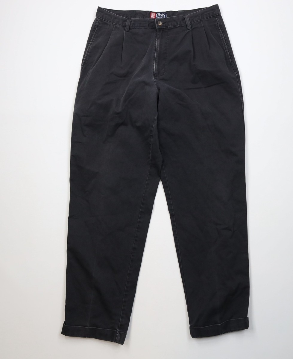Vintage 90s Chaps Ralph Lauren Mens 34x32 Distressed Pleated
