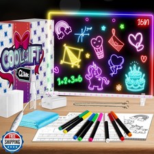 16" Led Drawing Board for Kids with 18 Tracing Pages - 4 Modes an