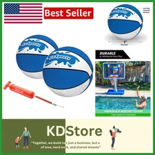 Durable Water Basketballs 2 Pack - Includes Pump & Anti-Slip Grip!