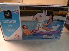 Oversized Llama Ride-on Pool Float With Side Handles Over 5 feet Long New