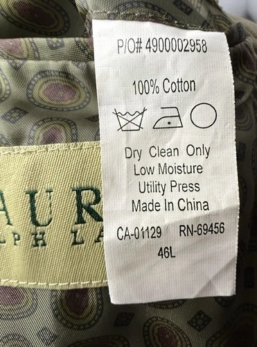 Polo Ralph Lauren Blazer 46L  Brown Corduroy Jacket Leather Elbow EUC image 6