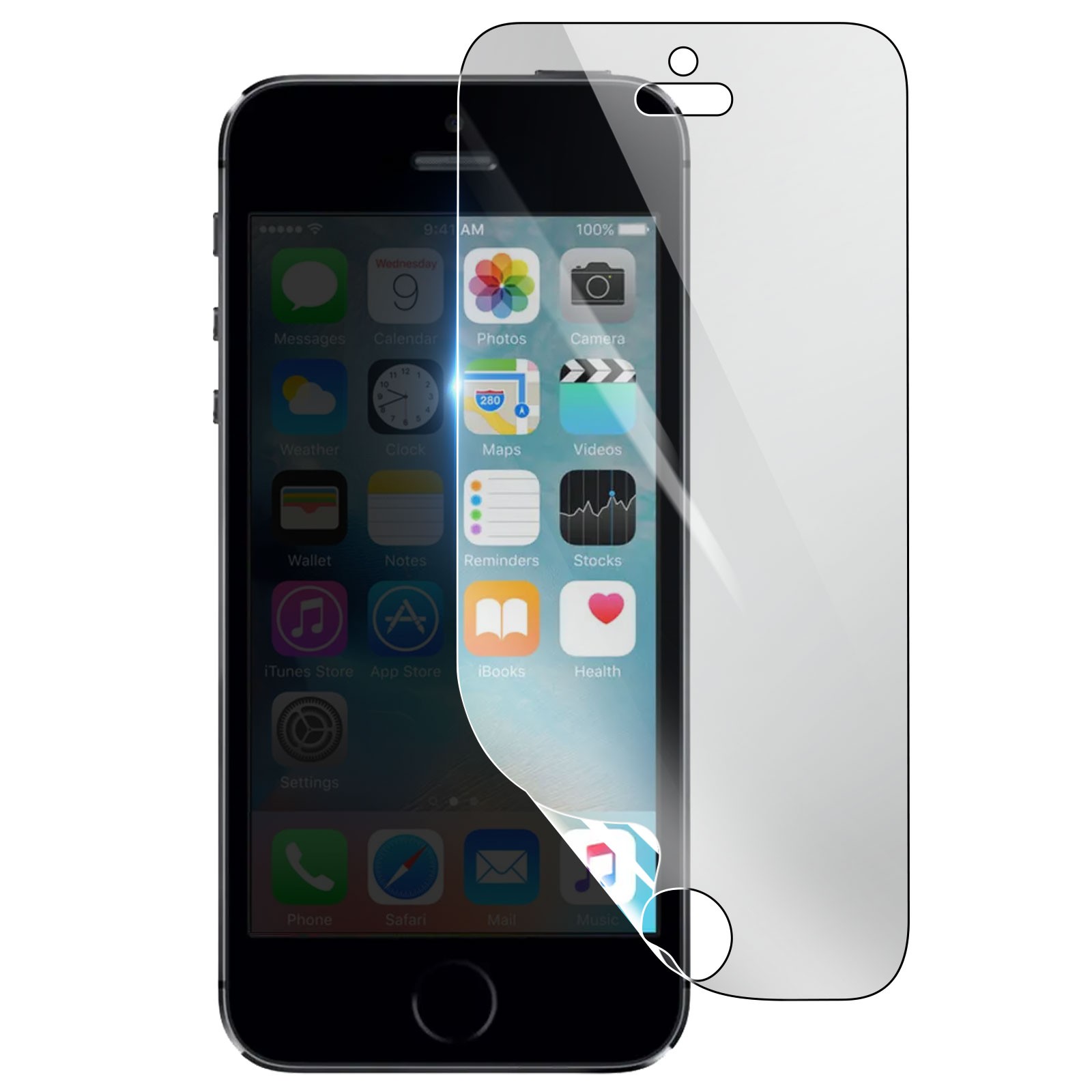 Protection ecran iPhone 5S transparente pour eviter les rayures de cles