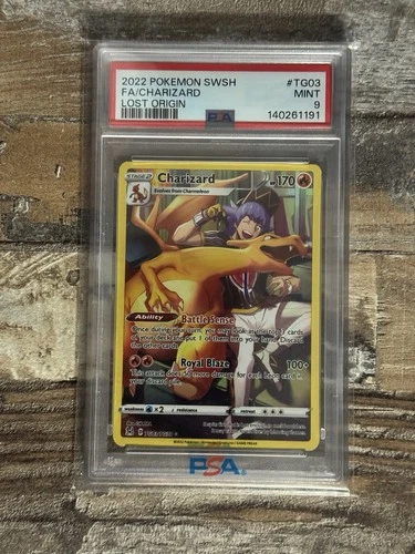 New ListingPokémon TCG Charizard Lost Origin Holo Ultra Rare Card TG03/TG30 PSA 9
