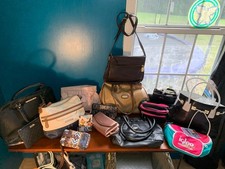assorted collection of purses, handbags, wallets bundle lot like, park ave int'l