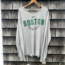 Men  s Nike Boston Celtics Warmup Shirt Gray Sz Xl Team Issue NBA