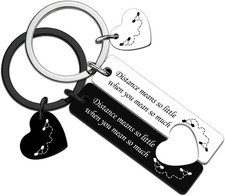 Long Distance Relationship Gifts 2PCS Matching Keychains for Couples Gifts