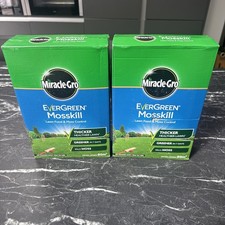 Image of X2 Miracle Gro Evergreen Mosskill Lawn Food 80m2 Granular Feed Kills Moss Fast