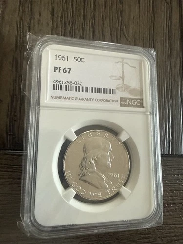 1961 Franklin Silver Half Dollar NGC Graded PF67