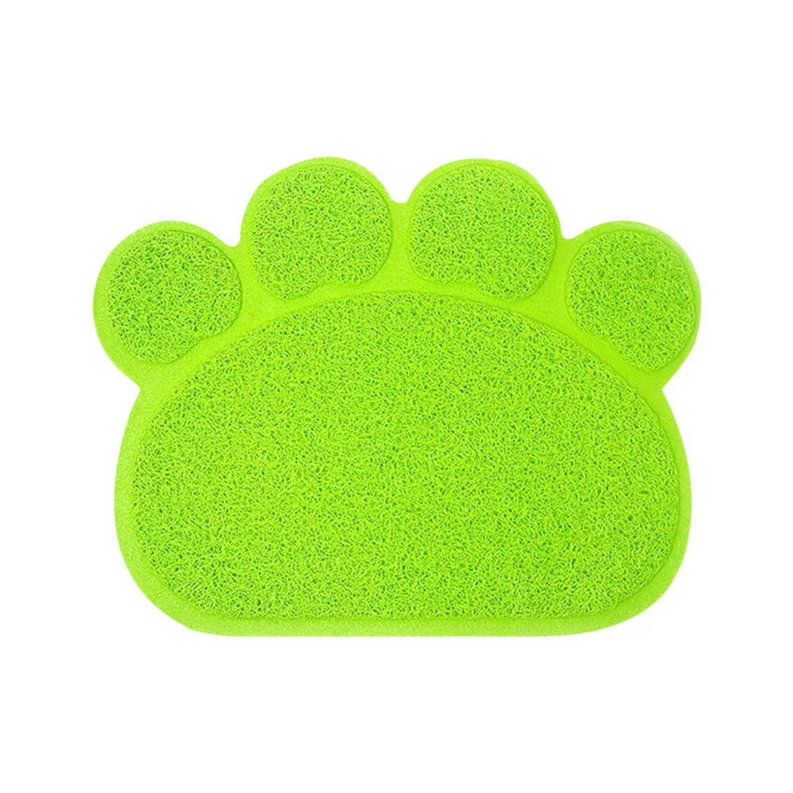 Paw Shaped Cat Litter Mat, 15"x11" Paw Print Kitty Litter Mat, Feeding Placemat