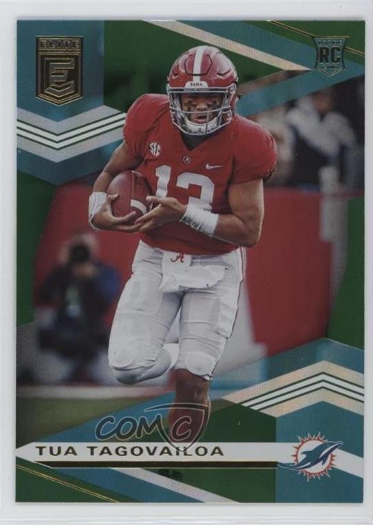 2020 Panini Donruss Elite Rookies Green Tua Tagovailoa #101 Rookie RC 02wb