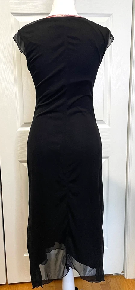 Vtg Y2K Ruby Rox Womens Mesh Babydoll Midi Dress Size S Whimsigoth HOCO Coquette - Image 2 of 4