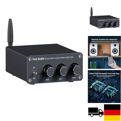 Fosi Audio BT20A Bluetooth Verstärker, 200W Mini Hifi Verstärker mit TPA3116