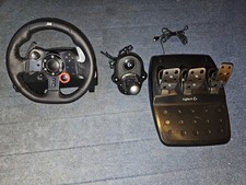Logitech G29 Steering Wheel + Pedals + Gear Shifter SPARES OR REPAIR PS4 Bundle