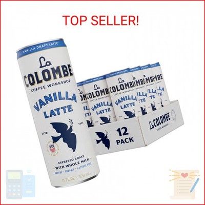 La Colombe Coffee, Vanilla Draft Latte, 11 fl oz Cans (Pack of 12), Coffeehouse 