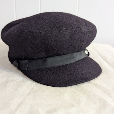 Vintage Black Wool Fur-Lined Fisherman's Hat By Wolverine