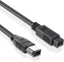 9 Pin to 6 Pin Firewire 800 to 400 IEEE 1394 Cable 6ft Macbook Camera Ilink