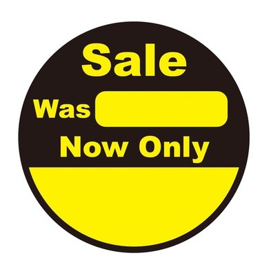 2 inch 300pcs Price Reduced was Now Sale Stickers,Round Disount Price Removab...