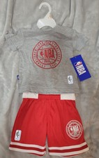 NBA Toddler Boys Girls Gray/Red Set Short Set Size 2T Summer Outfit New w/Tags