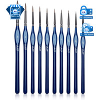 Pinselset 10-Teilig FüR Acryl Aquarell Modellbau KüNstler Malen