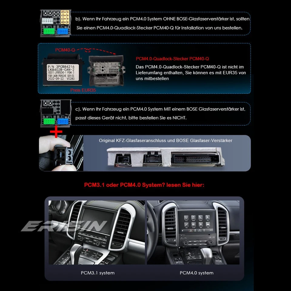 8,4" 64GB 8-Kern Android 14 DAB+ Autoradio Navi PORSCHE CAYENNE CarPlay WiFi USB - Bild 4 von 4