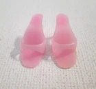 Vintage Barbie: Pink Open Toe Heels OT Mules Japan Shoes ~ No Splits
