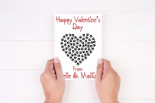 Valentines Day Card Personalised Dog Cat Pet Pets - YOUR PET/S NAME/S - Picture 4 of 7