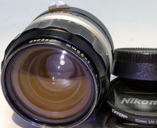 Objectif Nikon Nikkor-O 35 mm f2 AI F Prime f2.0 (home Ai'd) - TEL QUEL pièces ou réparation - Photo 1/23