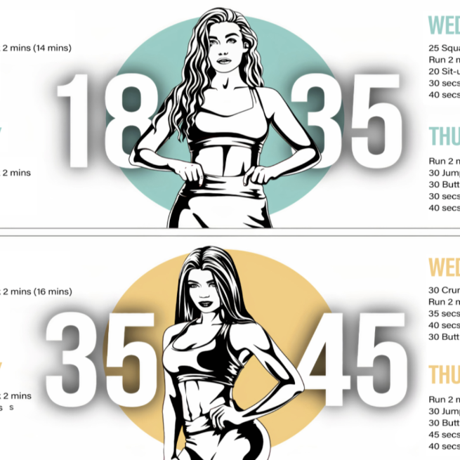 Workout Challenge 28 Day High Quality Premium Poster Print