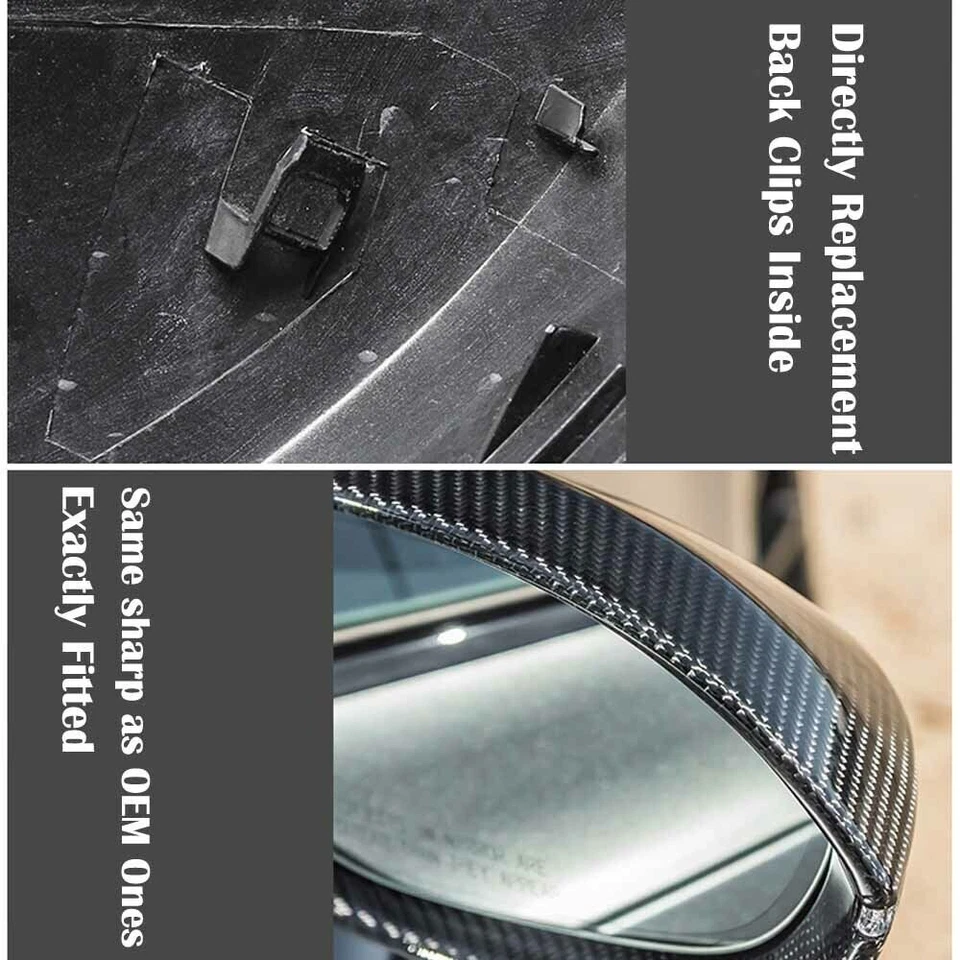 Tapas de cubierta de espejos retrovisores anchos adicionales de fibra de carbono para Audi S5 Foto 4 de 4