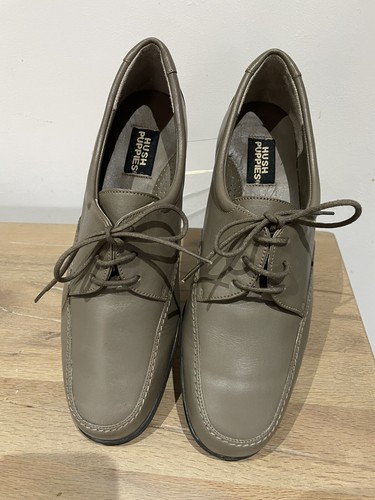 HUSH PUPPIES TAUPE LEATHER LACE UP SHOES SIZE 6 - BNWT - Picture 4 of 11