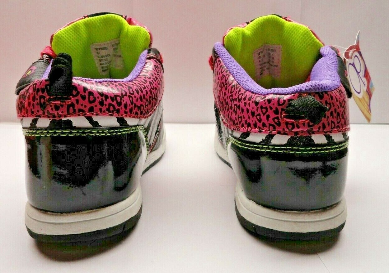 OP YOUTH GIRLS BLACK/PINK/WHITE/SILVER HITOP ATHLETIC SHOES, SIZE 4, NEW & VHTF eBay