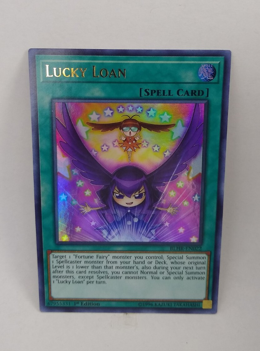 card loan yugioh YU-GI-OH! Lucky Loan. BLHR-EN022. 1st Edition Ultra Rare Card. TCG CCG  Yugioh