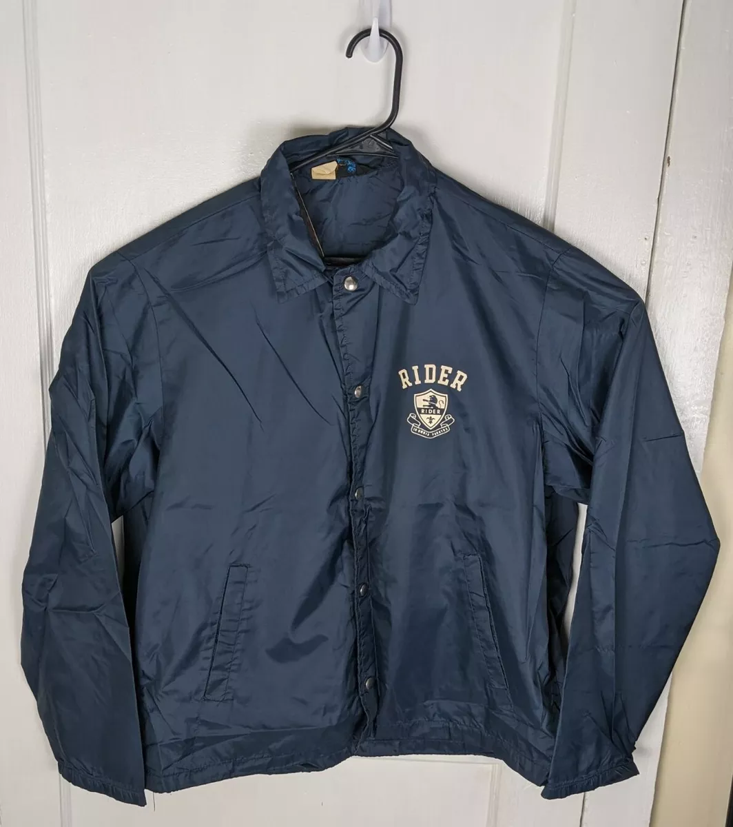 Vintage 70s Champion Rider College Snap Coach's Jacket Men XL Varsity Athletics