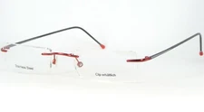 Vistan Mod. 1167 2 RED RIMLESS EYEGLASSES GLASSES STAINLESS STEEL 48-19-135mm