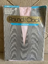 1980  s Round the Clock Control Top Pantyhose Size A PINK LADY Style 470 Made USA