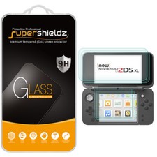 Tempered Glass Screen Protector 2xTop Glass  2xBottom PET for Nintendo 2DS XL