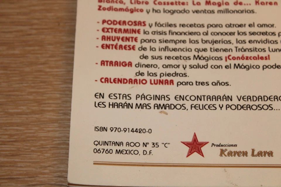 Poderosos Secretos De Magia Blanca by Karen Lara 1994 Paperback Enlaces Amarres - Image 3 of 4