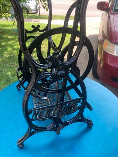 Antique Vtg New home Treadle Sewing Machine Cast Iron Base Table Legs Industrial - Picture 7 of 17