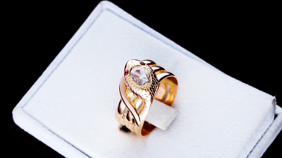 white and gold dress real dress 9ct Rose Gold Filigree Dress Ring