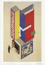 HERBERT BAYER Zeitungsstand/Newspaper Stand 33.25" x 23.5" Offset Lithograph 199