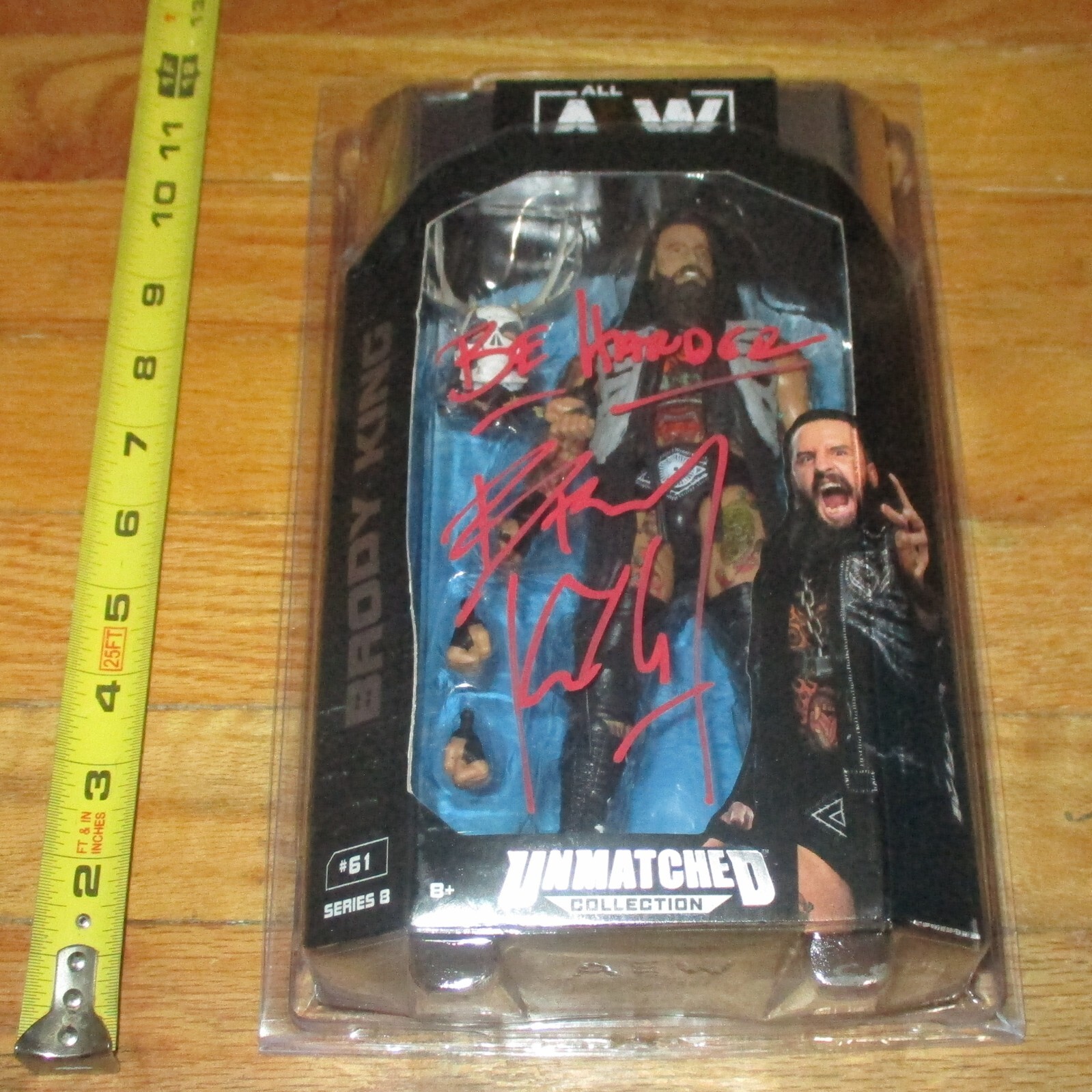 AEW All Elite Wrestling Brody King Signed Wrestling figure COA House of Black