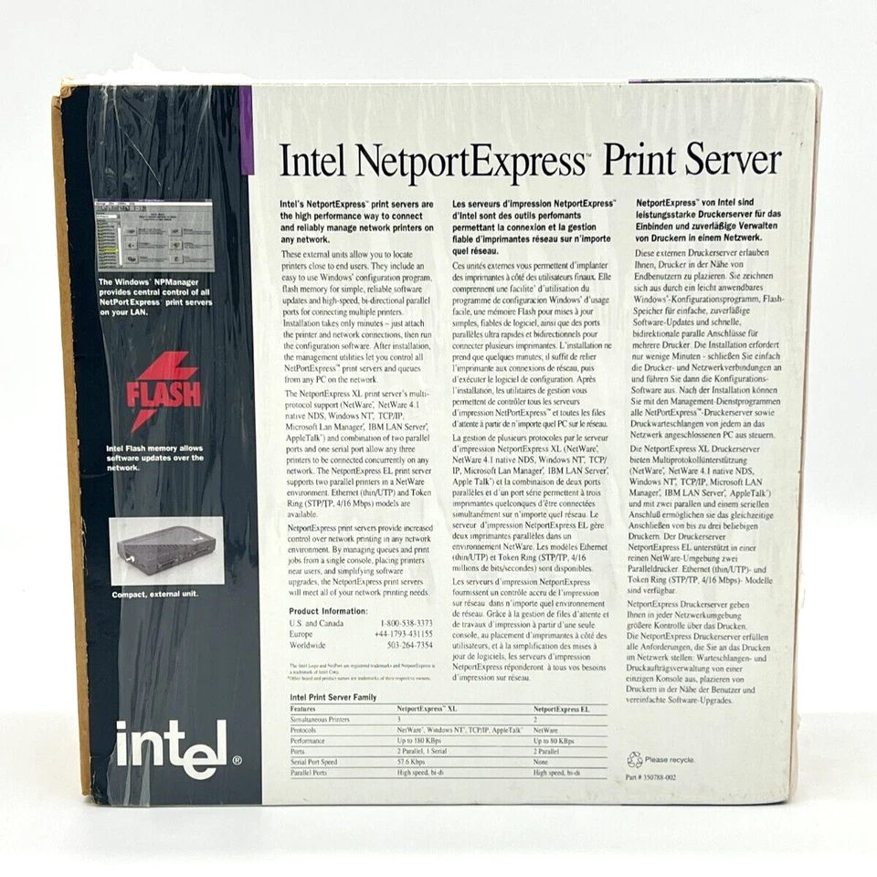 Intel Netport Express EL Print Server PCLA2141 in Original Box - Image 3 of 4
