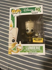 Beauty and the Beast Funko Pop 93 Lumiere Glow 1991 Cartoon Vaulted Rare