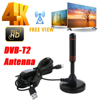 DVB-T2 Antenne FULL HD TV terrestrisch Aktiv DAB Zimmerantenne 30dbi VHF/UHF