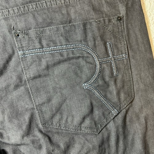 Rocawear Jeans Men's W40 Charcoal Denim Faded Classic Fit Embroidered Pockets - Picture 10 of 12