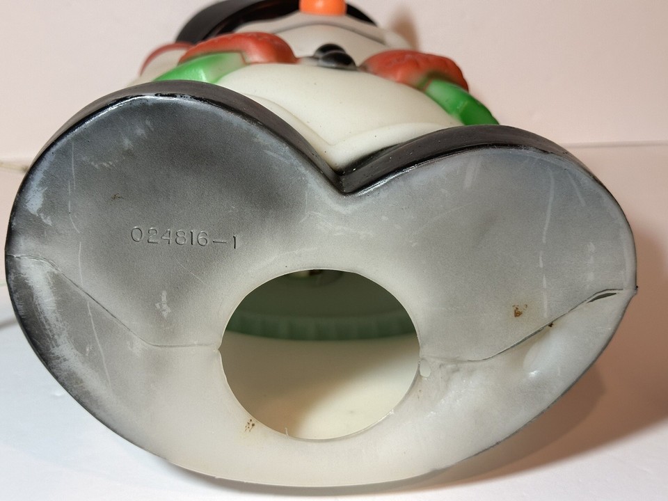 Vintage General Foam Plastics 18" Blow Mold Snowman Christmas Lights Up