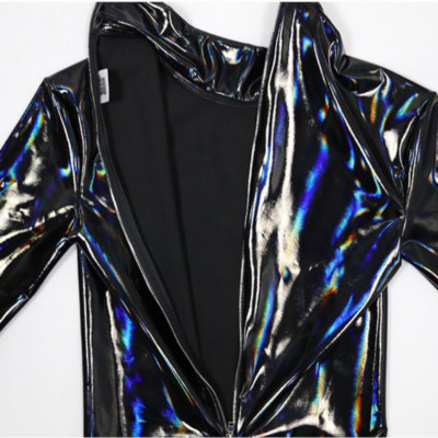 Ganzkörper- Glänzend Kunstleder Body Lack-Optik Kostüm Party Stage Clubwear Chic