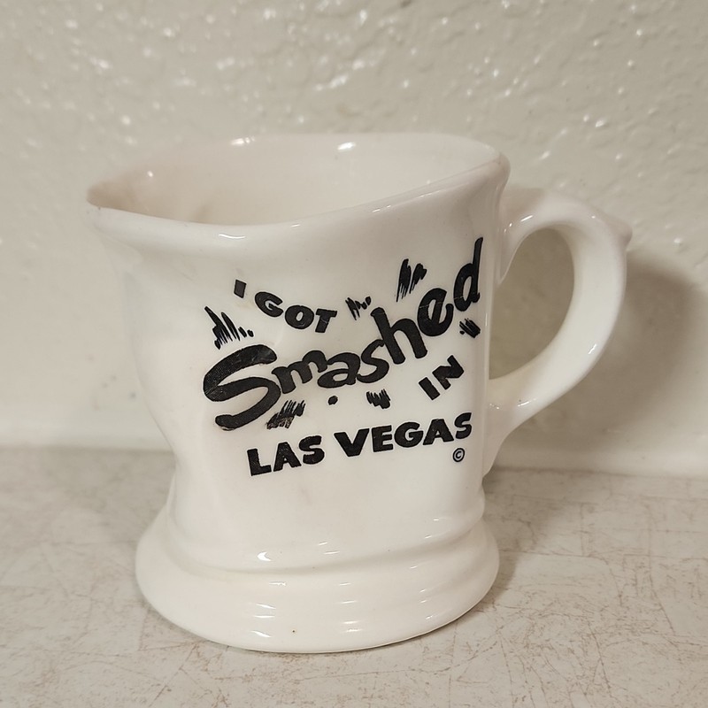 I Got Smashed in Las Vegas White Ceramic Novelty Casino Theme Mug Coffee Cup