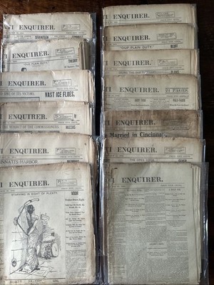 LOT (13) Cincinnati Enquirer Newspapers 1890s-1900s **READ**