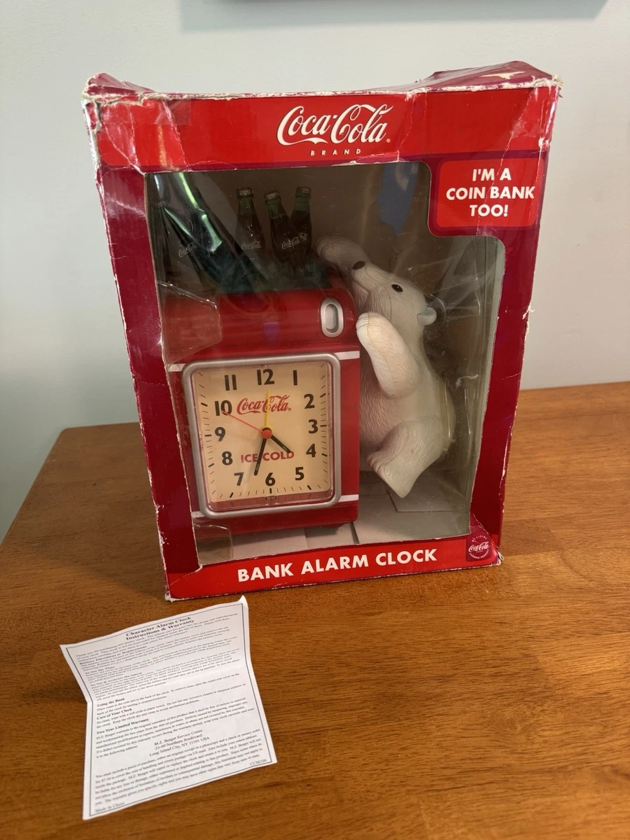 コカコーラ 置き時計 ポーラベアー　1990年代 Coca Cola Polar Bear Clock Indiana Collectible Coca Cola Clocks
